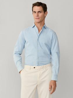 Hackett London Tailored Fit Light Wash Denim Shirt, Denim Blue, Denim Blue