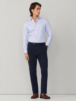 Hackett London Cotton Tailored Fit Kent Cutaway Collar Stripe Shirt, Oxford Blue - view 2, Oxford Blue