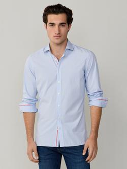 Hackett London Cotton Tailored Fit Kent Cutaway Collar Shirt, Summer Blue, Summer Blue