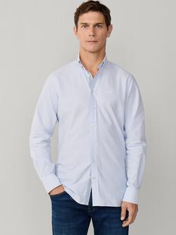 Hackett London Cotton Long Sleeve Oxford Shirt, Summer Blue, Summer Blue