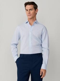Hackett London Cotton Long Sleeve Kent Collar Shirt, Oxford Blue, Oxford Blue