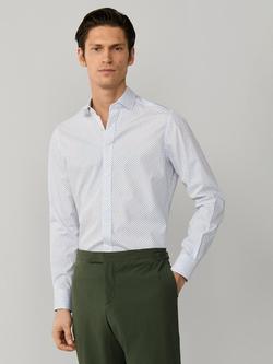 Hackett London Tailored Fit Mini Floral Print Shirt, Summer Blue, Summer Blue