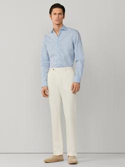 Hackett London Linen Blend Tailored Long Sleeve Shirt - view 2, Summer Blue