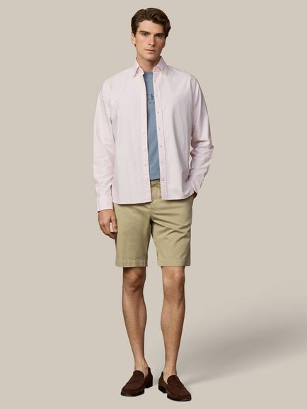 Hackett London Heritage Stripe Cotton Shirt - view 2, Baby Pink