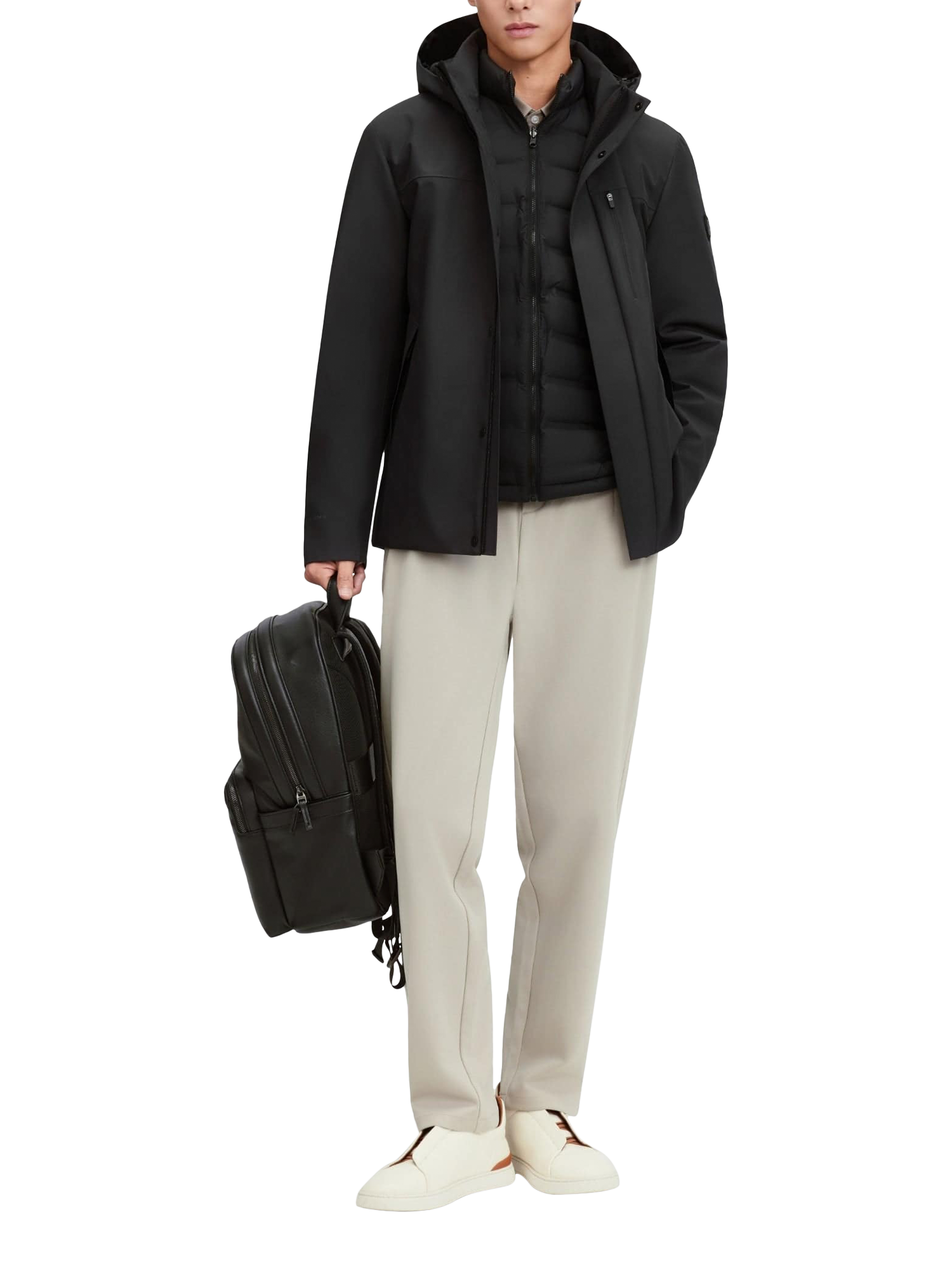 Product image 4 of 5, which shows Bosideng 3 in 1 Goose Down Jacket, Black, XS