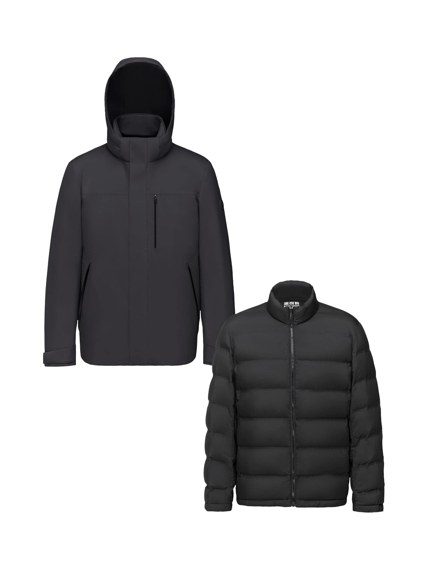 Product image 7 of 7, which shows Bosideng 3 in 1 Goose Down Jacket, Mountain Grey, XL