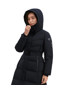 Bosideng GORE-TEX® WINDSTOPPER® Full Length Down Coat, Black