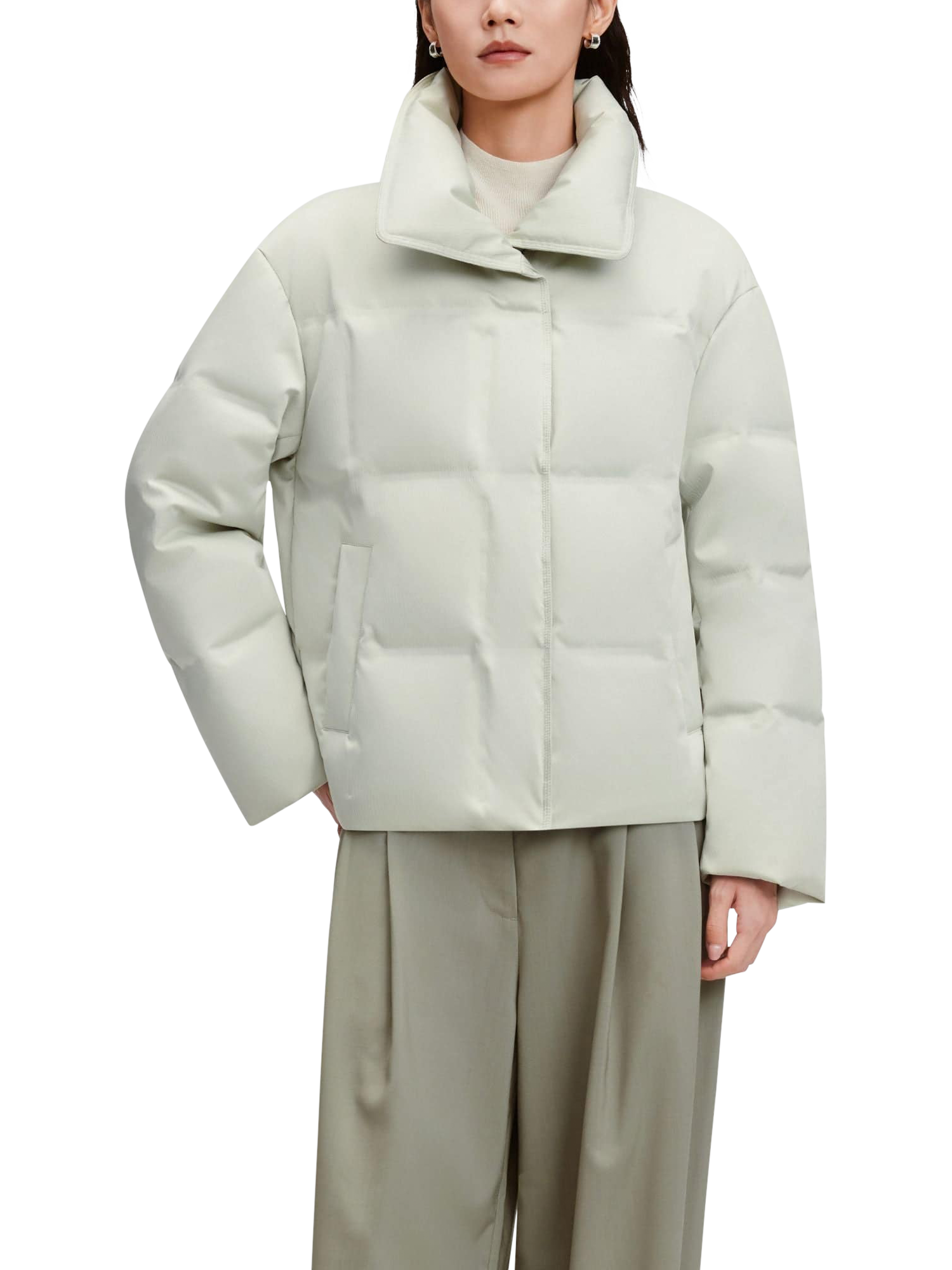 Product image 1 of 3, which shows Bosideng Business Goose Down Jacket, Sage Jacquard, 4