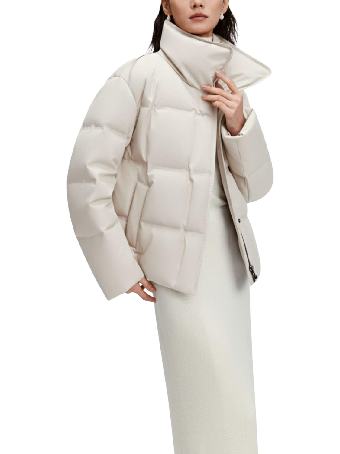 Product image 2 of 5, which shows Bosideng Business Goose Down Jacket, Ivory Jacquard, 4