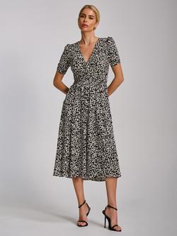 Jolie Moi Animal Print Jersey Midi Dress, White Animal, White Animal
