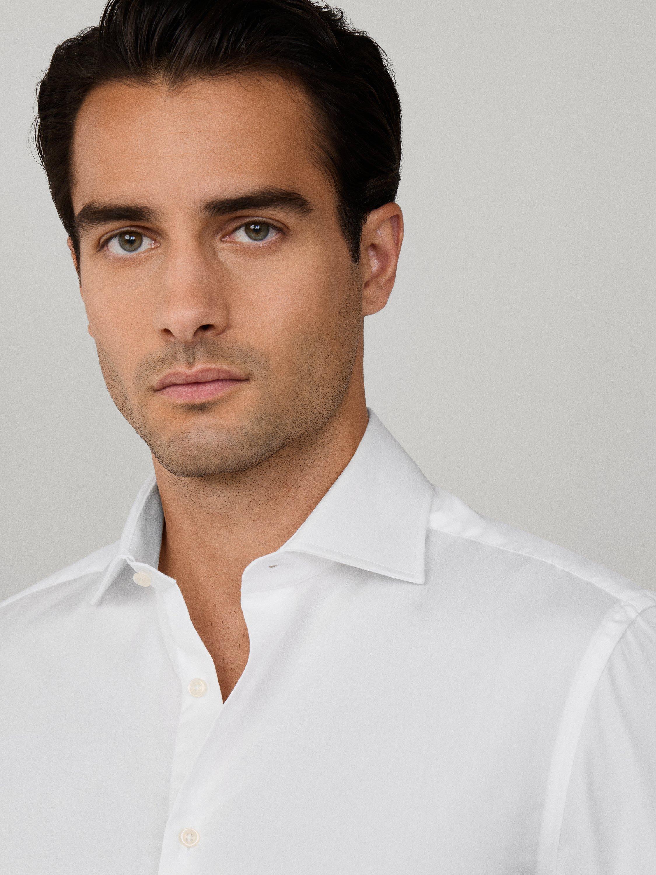 Product image 5 of 8, which shows Hackett London Tailored Fit Formal Poplin Shirt, White, S