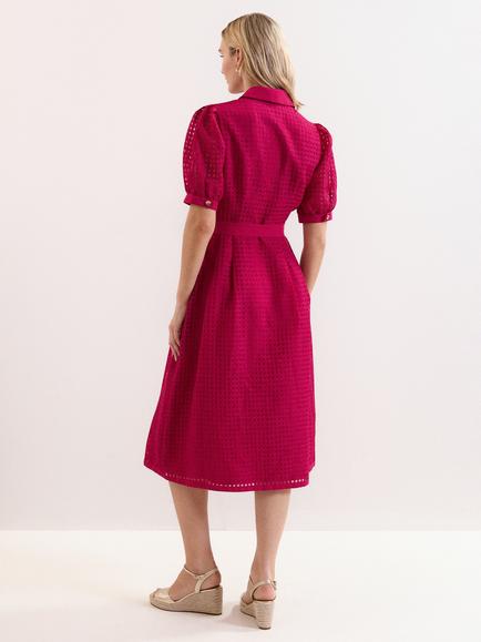 Phase Eight Petite Carey Zip Front Dress, Pink - view 2, Pink