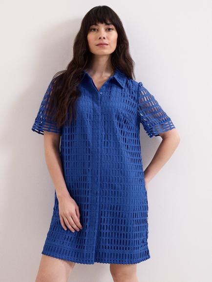 Phase Eight Alina Lace Tunic Dress, Blue, Blue