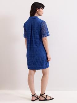 Phase Eight Alina Lace Tunic Dress, Blue - view 2, Blue
