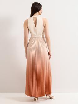 Phase Eight Sloane Ombre Midaxi Dress, Orange - view 2, Orange
