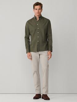 Hackett London Cotton Tailored Fit Garment Dyed Shirt - view 2, Green