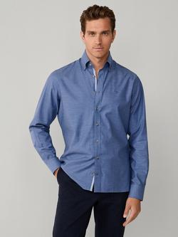 Hackett London Herringbone Shirt, Blue
