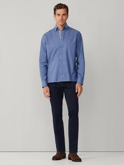 Hackett London Herringbone Shirt - view 2, Blue