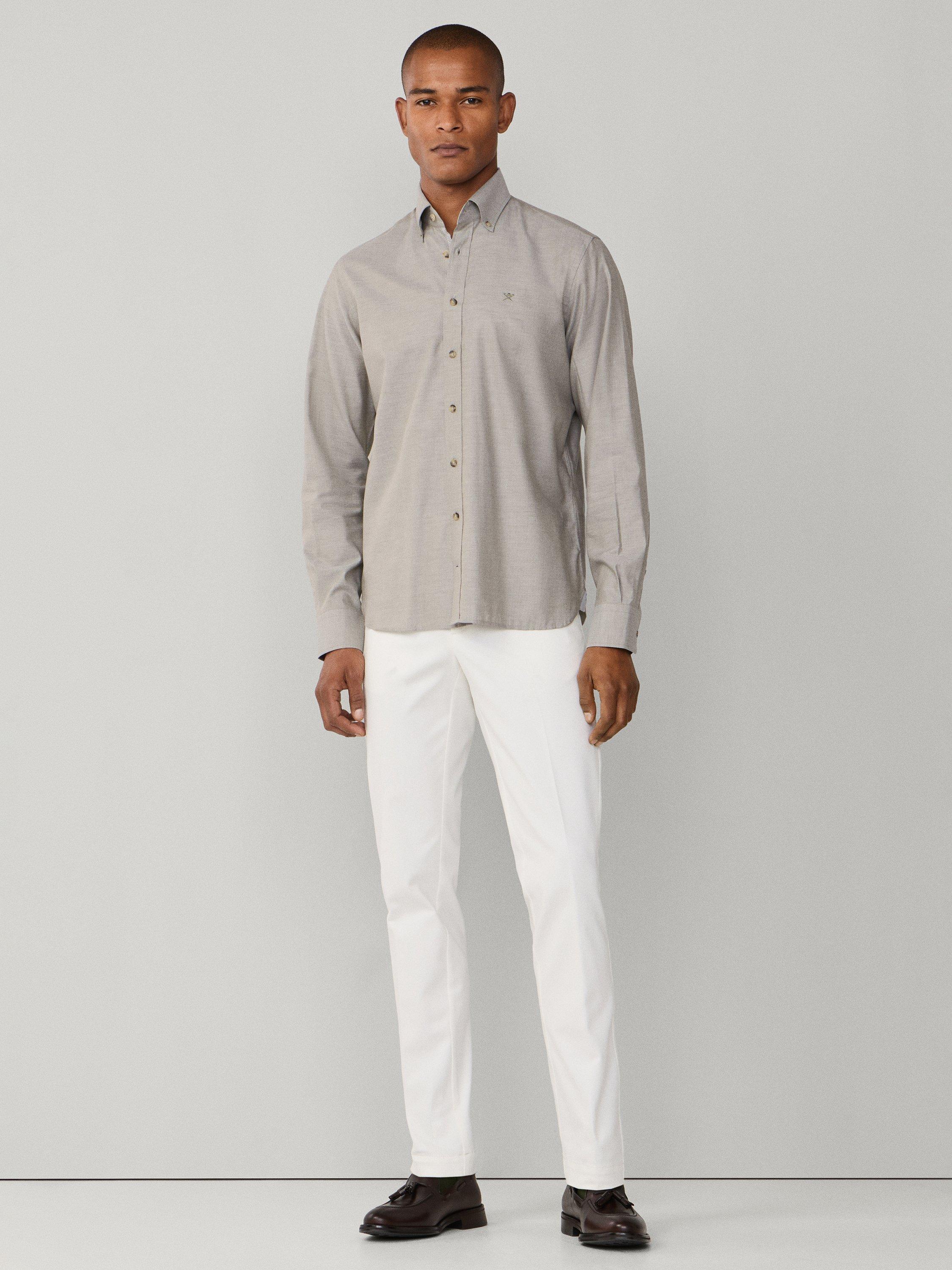 Product image 2 of 8, which shows Hackett London Herringbone Shirt, Green, XS