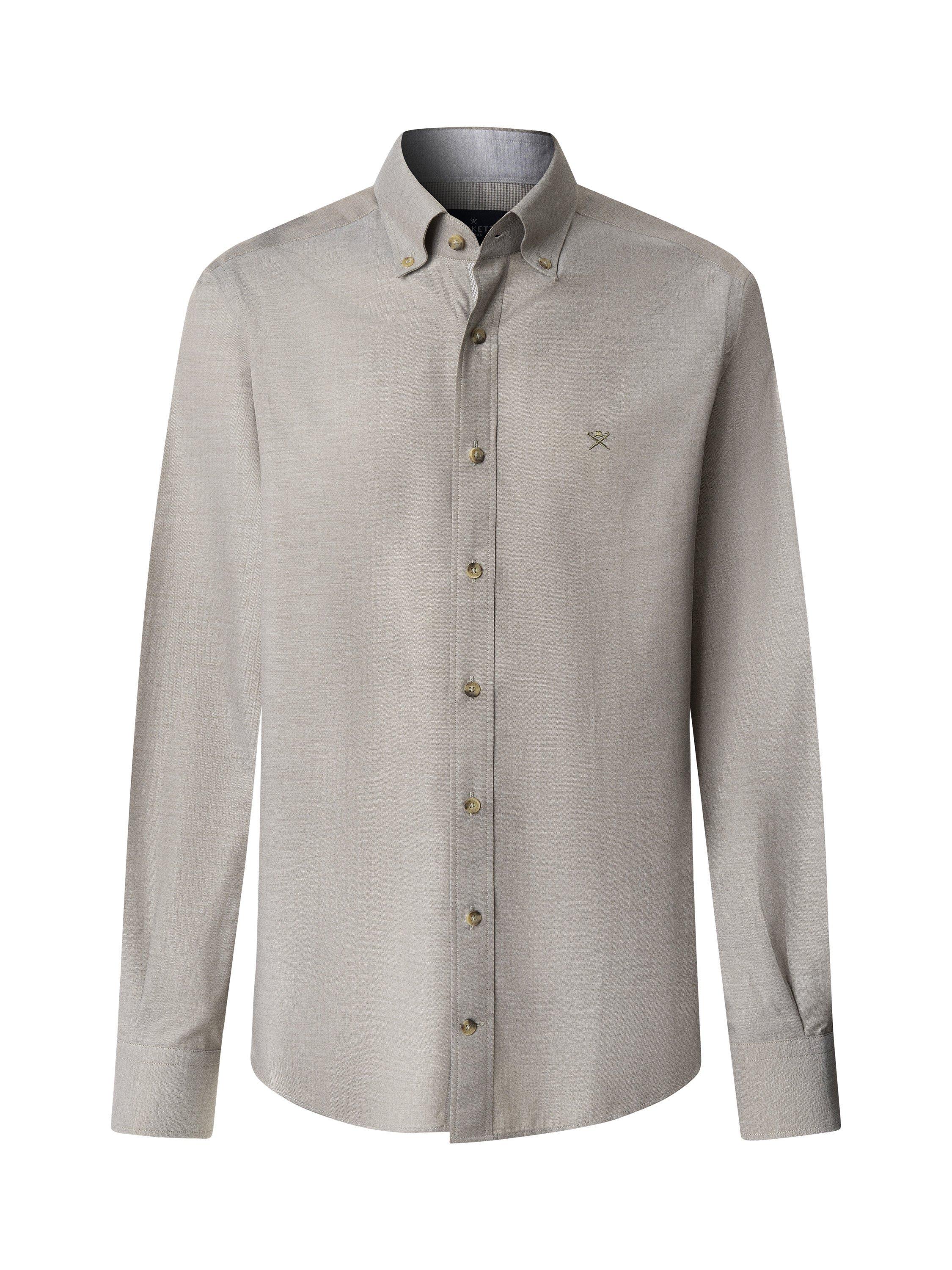 Product image 4 of 8, which shows Hackett London Herringbone Shirt, Green, XS