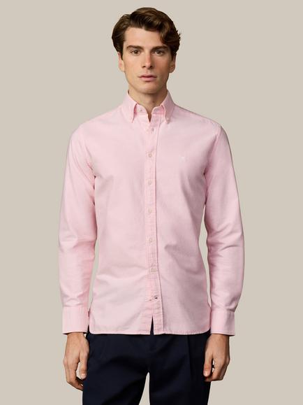 Hackett London Heritage Tailored Fit Button Down Cotton Shirt, Baby Pink