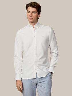 Hackett London Heritage Cotton Tailored Fit Stripe Shirt, Optic White, Optic White