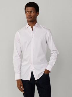 Hackett London City Tailored Fit Wide Stripe Cotton Shirt, Baby Pink, Baby Pink