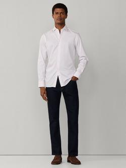 Hackett London City Tailored Fit Wide Stripe Cotton Shirt, Baby Pink - view 2, Baby Pink