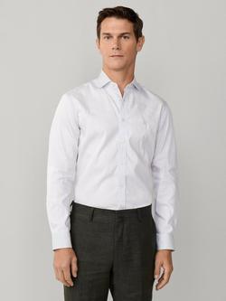 Hackett London City Tailored Fit Wide Stripe Cotton Shirt, Summer Blue, Summer Blue