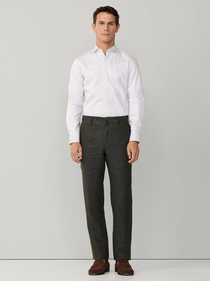 Hackett London City Tailored Fit Wide Stripe Cotton Shirt, Summer Blue - view 2, Summer Blue