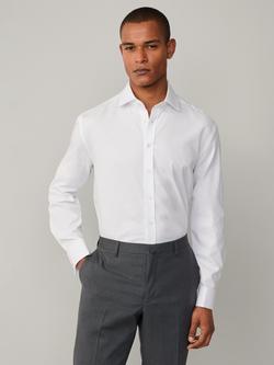 Hackett London Cotton Slim Fit Formal Shirt, White, White