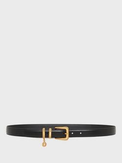 Gerard Darel Giula Skinny Pure Leather Belt, Black