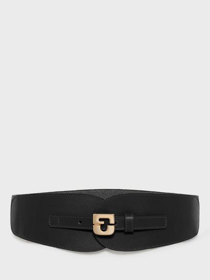 Gerard Darel Olympe Leather Belt, Black, Black
