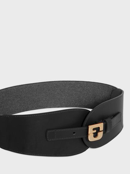 Gerard Darel Olympe Leather Belt, Black - view 2, Black