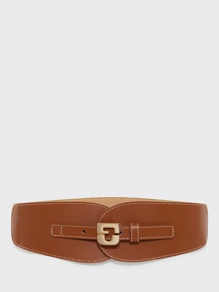 Gerard Darel Olympe Obi Pure Leather Belt, Cognac, Cognac