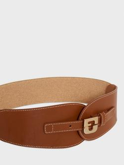Gerard Darel Olympe Obi Pure Leather Belt, Cognac - view 2, Cognac