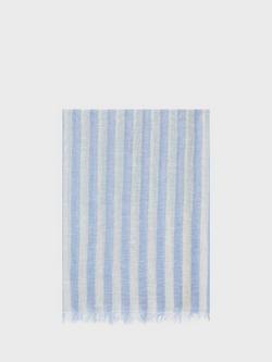 Gerard Darel Dominique Stripe Linen Blend Scarf, Bluesky, Bluesky