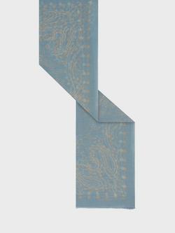 Gerard Darel Dorine Paisley Scarf, Indigo - view 2, Indigo