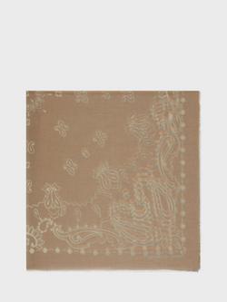 Gerard Darel Dorine Paisley Scarf, Khaki Green, Khaki Green