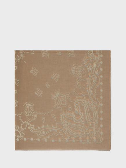 Gerard Darel Dorine Paisley Scarf, Khaki Green, Khaki Green