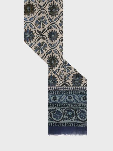 Gerard Darel Dora Floral Scarf, Navy - view 2, Navy