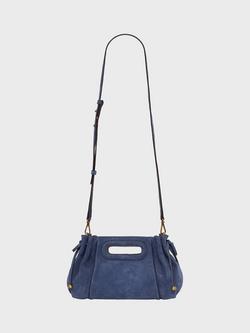 Gerard Darel Mini Dani Suede Shoulder Bag, Cornflower, Blue
