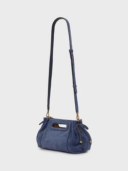 Gerard Darel Mini Dani Suede Shoulder Bag, Cornflower - view 2, Blue