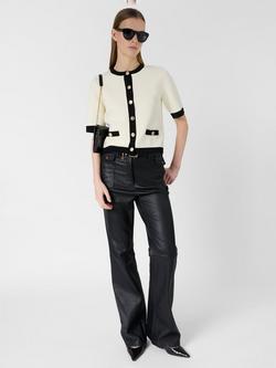 Gerard Darel Laila Colour Block Cardigan, Ecru, Ecru