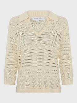 Gerard Darel Lalya Open Stitch Jumper, Ecru, Ecru
