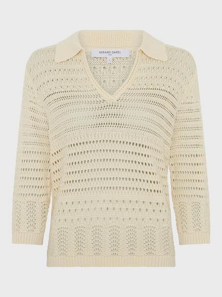 Gerard Darel Lalya Open Stitch Jumper, Ecru, Ecru