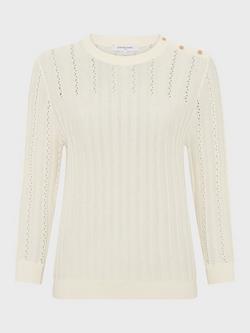 Gerard Darel Lhena Button Shoulder Knit Jumper, Ecru, Ecru