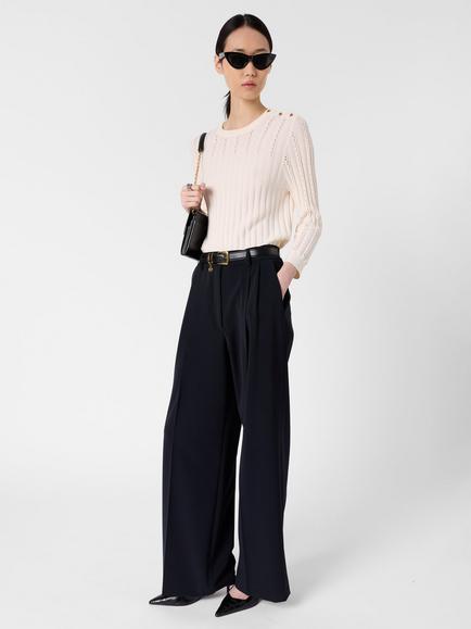 Gerard Darel Lhena Button Shoulder Knit Jumper, Ecru, Ecru