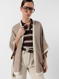 Gerard Darel Lili Open Neck Pure Cashmere Cardigan, Beige, Beige