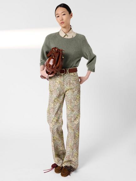 Gerard Darel Liviah Pure Cashmere Jumper - view 2, Khaki Green
